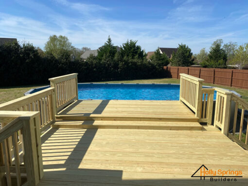 Custom Built Deck - Sunning area to pool