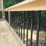 Deck-Metal and Wood Railing View