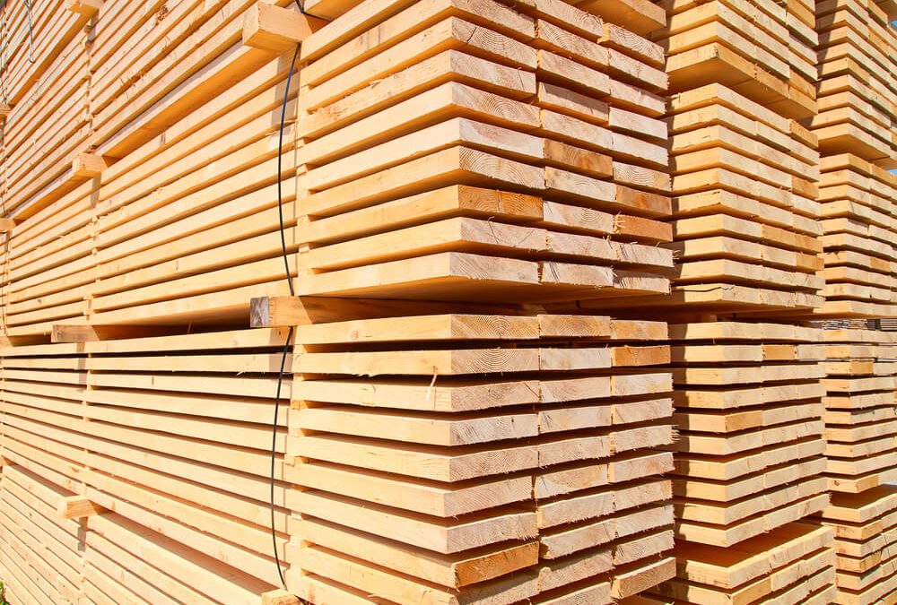 Stacked Lumber - Lumber Yard